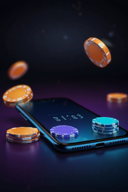 Smartphone con app de casino Casinado